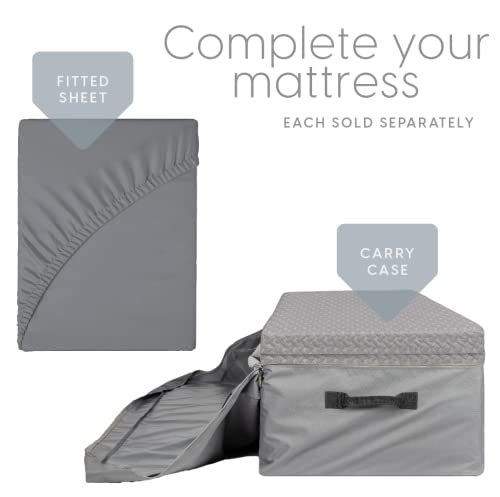 Image of Milliard Trifold Mattress, Cot Size, 6 inch, Portable Foldable Mattress with Memory Foam & Washable Cover, Tri-Folding Floor Bed, Camping, Fold Up Guest Bed, RV Travel, Sleepovers, 75 inch x 31 inch