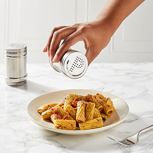 Juvale COMINHKPR82642 2 Ounce Stainless Steel Metal Salt And Pepper Shakers thumb #1