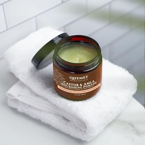 Castor and Amla Pomade Qhemet Biologics routine coiffage afro