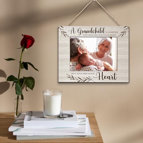New Grandparent Picture Frame - Grandparents Gifts, First Time Grandparents Gifts, Grandchildren Grandkids 5x7 Picture Frame, Grandma Wooden Picture Frames for Tabletop or Wall Hanging - Image 3