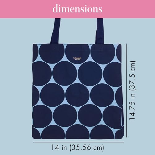 Image of kate spade new york Canvas Tote Bag for Women, Cute Tote Bag for Teacher, Canvas Beach Bag, Book Tote with Pocket