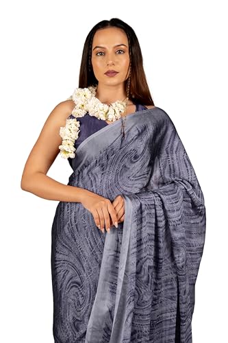 Image of MIRCHI FASHION Saree for Woman Chiffon Shibori Printed | Lightweight Regular Use and Professional Office Sari with Blouse Piece