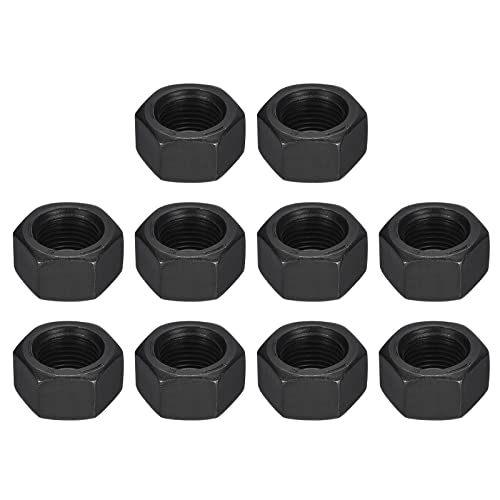 Écrous hexagonaux UNF 5/8-18 uxcell lot de 10 visserie acier carbone 8.8 noir pour boulon fileté