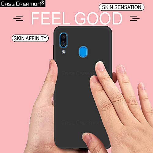 Image of Case Creation Luxurious OG Series for Samsung Galaxy A30 Case Cover,Anti-Dirty Slim Case Frosted Matte Cute Candy TPU Raised Bezel (Splash of Color) Back Cover for Samsung A30 -Black