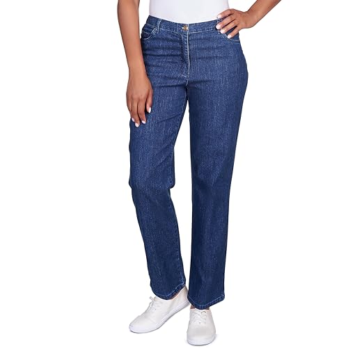 Ruby Rd. Womens Womens Mid-Rise Fly-Front Classic Denim Ankle Pant