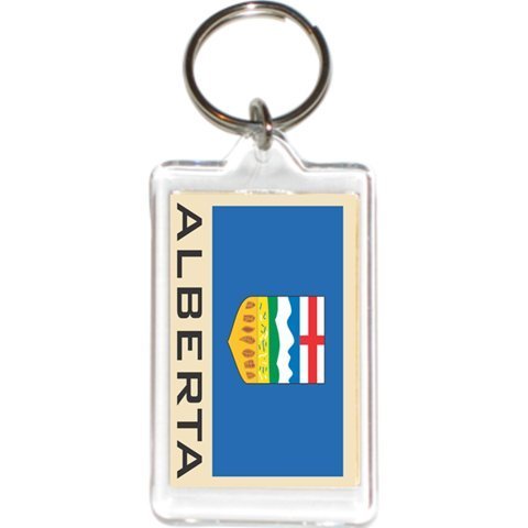 Acrylic KeyChains KeyRings Holders - Americas Grp 1 (1-Pack, Country: Canada Alberta)