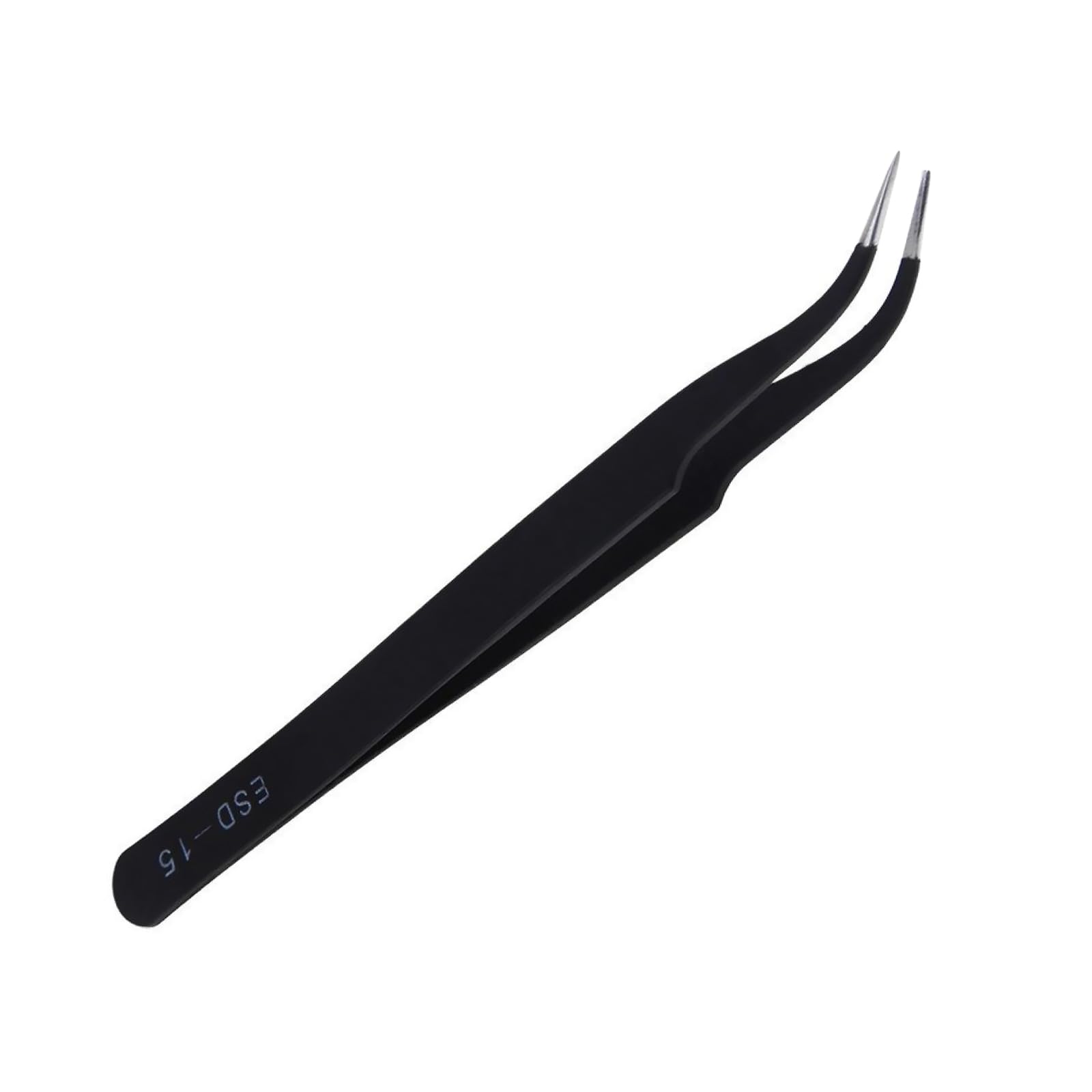 Stainless Steel Precision ESD Tweezers, 12CM Anti Static Tweezers for Computer or Electronic Use