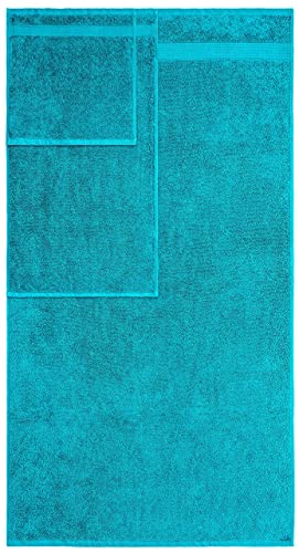 Image of American Veteran Towel, 6 Piece Towel Set for Bathroom, 100% Cotton Turkish Bathroom Towels, 2 Bath Towels 2 Hand Towels 2 Washcloths, Aqua Blue