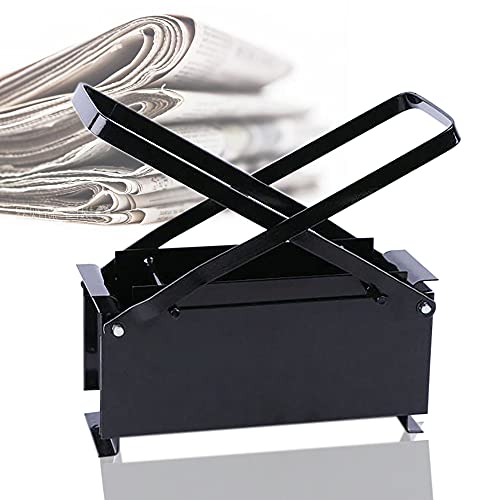 Esyogen Prensa de papel para briquetas de metal, para hacer briquetas, de madera, 33 x 15 x 13 cm, color negro