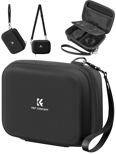 K&F CONCEPT Funda para Cámara réflex, Bolsa para cámara Digital compactas Impermeable A Prueba De Golpes Protectora pequeña con 2 Correas Crossbody de Mano Negro