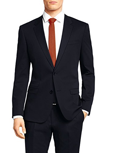 Nicoletti Men's Two Button Stretch Slim Fit Suit Ticket Pocket Jacket with Pant2