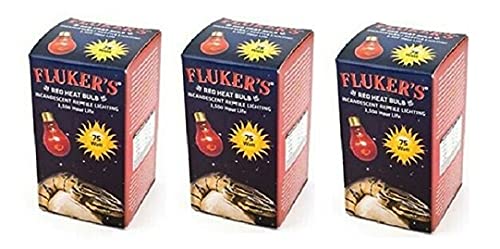 (3 sztuki) Fluker's czerwone żarówki grzewcze dla gadów 75 W