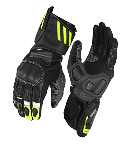 Rynox Storm Evo 3 Gloves, Ce Certified Full Gauntlet Motorcycle Riding ...
