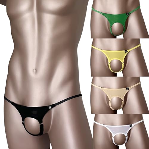 Men's Ice Silk Bikini Low Waist Thong Underwear2
