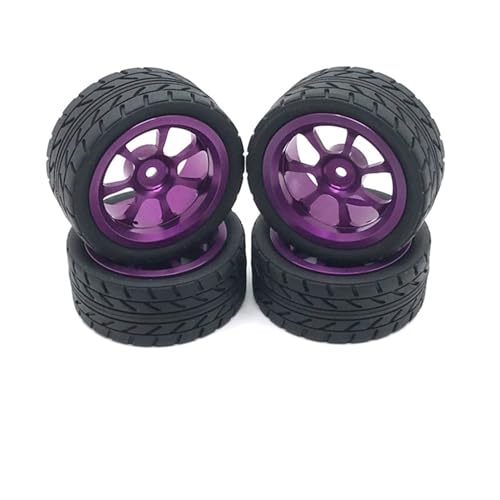 Jante en métal et pneu en caoutchouc 65 mm pour Wltoys 144001