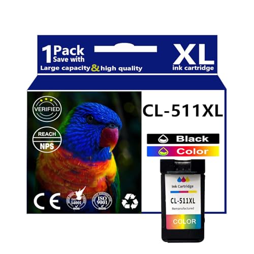 PG-510XL CL-511XL Ink Cartridges Replacement for Canon PG-510 CL-511 Ink Cartridges Compatible for Canon PIXMA IP2700 IP2702 MP230 MP235 MP240 MP250 MP252 MP260 MP270 Printers