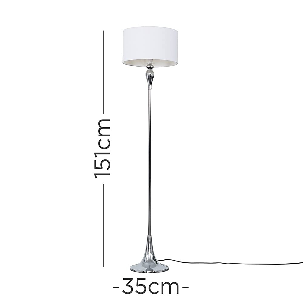 Modern Polished Chrome Spindle Design Floor Lamp Base - View #13