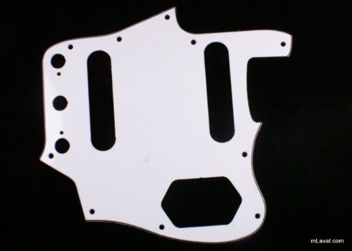 Pickguard Per Chitarra Vintage Jaguar Bianca 3 Strati Si Adatta A - Foto 4