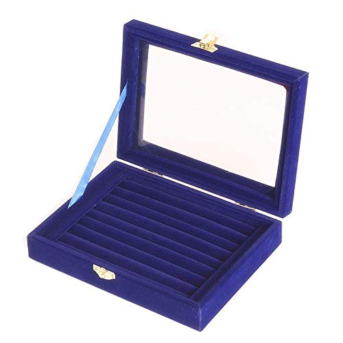 TJYYGHUJ Joyero para Mujer, pequeño Organizador de Pendientes y Anillos, con múltiples Ranuras, clásico, para exhibición de Joyas, Estuche de Viaje, Caja de Almacenamiento de Joyas Negra, Accesorios