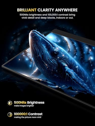 UPERFECT 4K OLED Portable Monitor 13.3 UHD 3840x2160 Tragbarer Monitor | 100000:1 | 500Nits | 100% DCI-P3 | 1ms Response | Ultra-Slim Aluminum Design, Travel Monitor for PC Phone Game Console