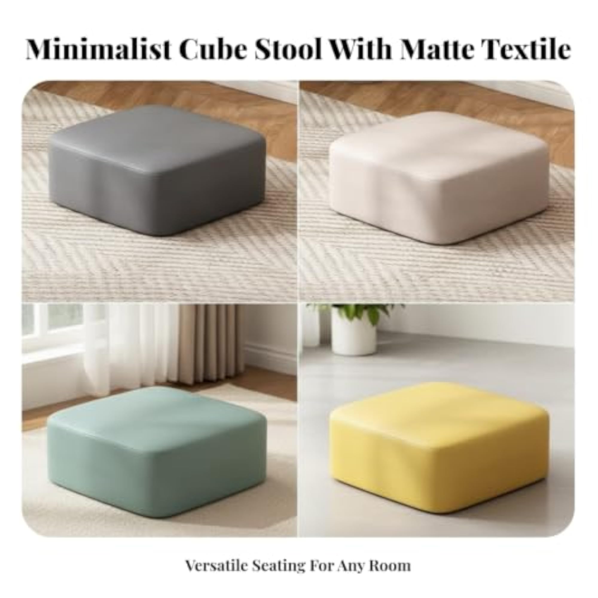 Compact Floor Stool Low-Sitting Padded Floor Cushion