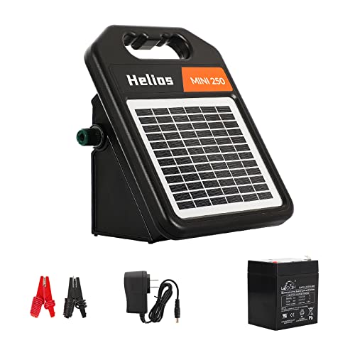 Andmon MINI250 Solar Electric Fence Charger with Day or Night Mode, 0.25Joule Portable Solar Fence Charger