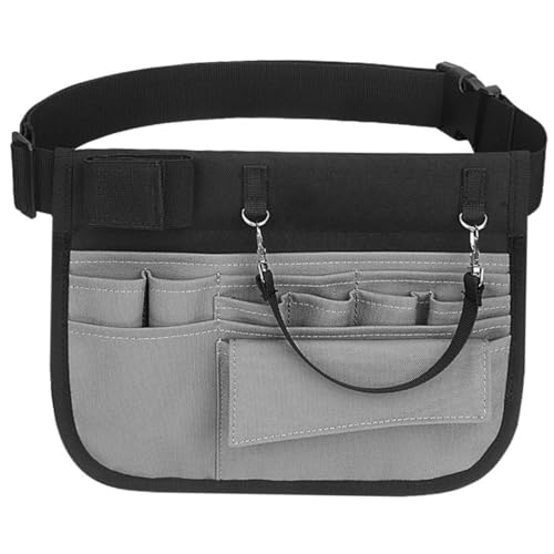 POPETPOP 調節可能なベルト付き ツールベルト ウエストポーチ 大容量ポケット ナイロン製 耐久性のあるデザイン ガーデンツールバッグ メンズ レディース対応