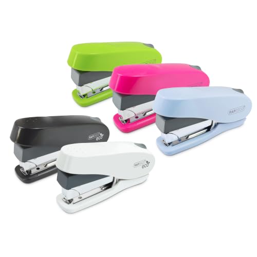 Miniatura 7 de Rapesco 1467 Germ-Savvy Antibacteriano Eco Grapadora Luna Esfuerzo Reducido Con 2000 Grapas, 50 Hojas De Capacidad, Blanco