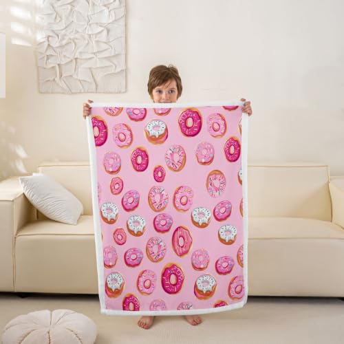 Image of Feelyou Girls Donuts Blanket 30 inchx40 inch Boys Girls Gift Sofa Warm