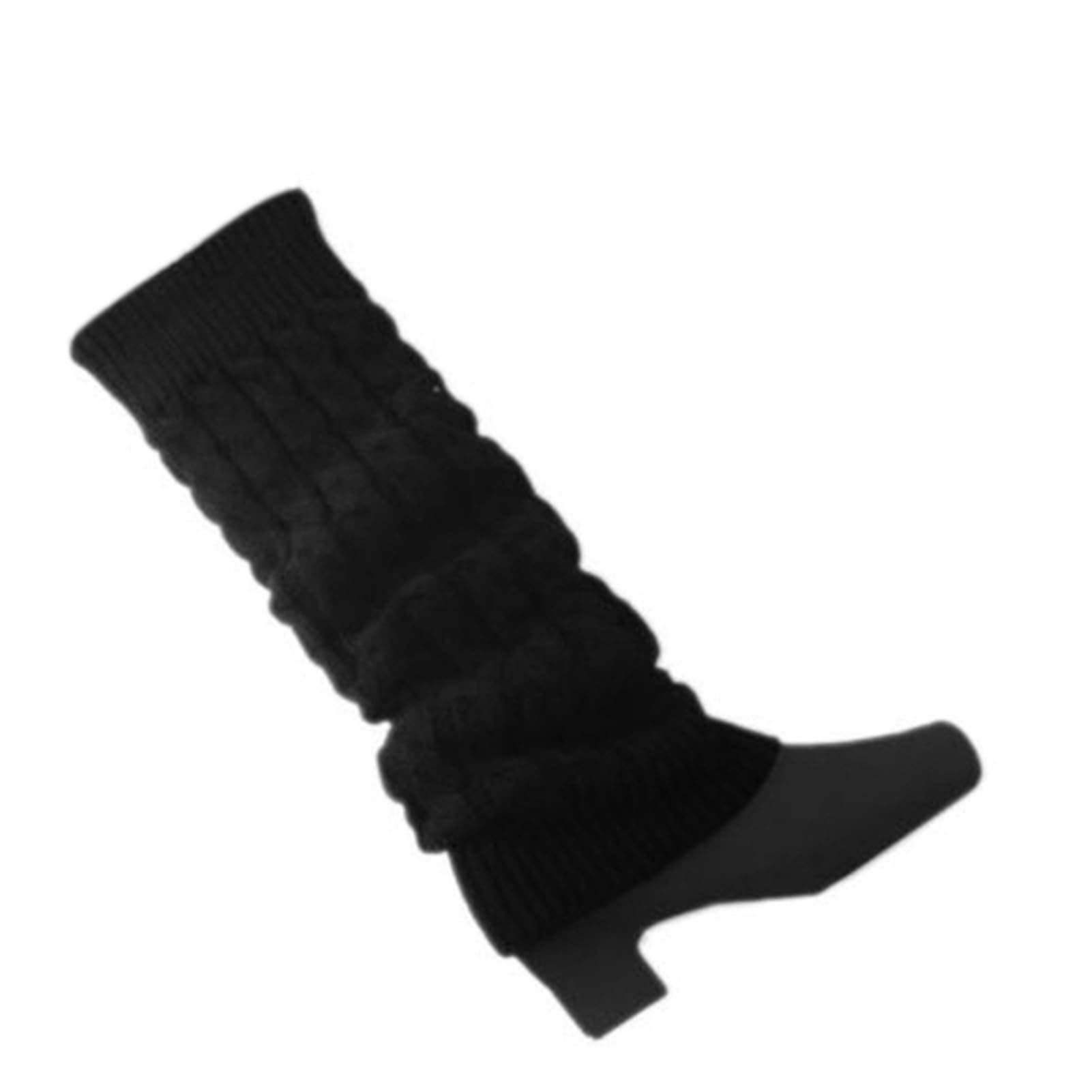 matumou Women's Crochet Cable Knit Braided Winter Leg Warmers Boot Cuffs Toppers
