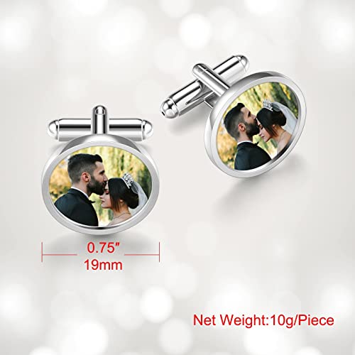 Mancuernillas personalizadas para hombre en acero inoxidable miniatura 6