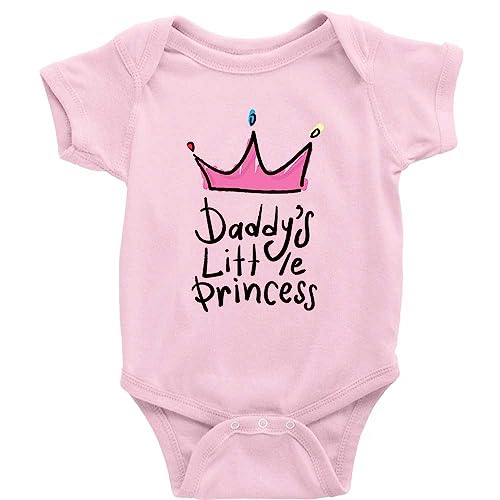 Image of GKrepps Daddy's Little Princess Bodysuit Rompers for Infant Unisex Baby Short Sleeve Clothes