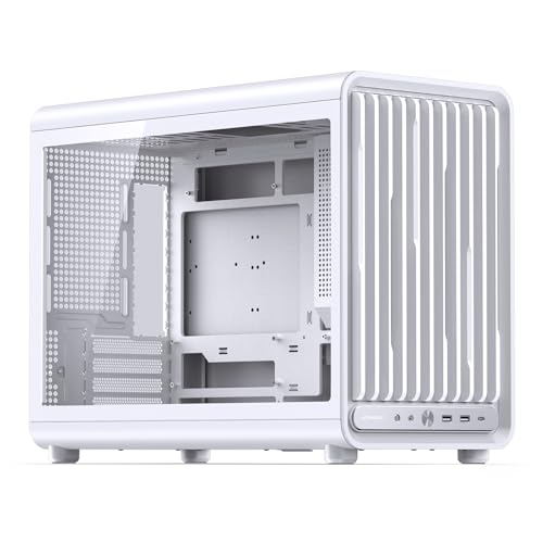 Image of JONSBO D33 White Micro ATX PC Case,High Airflow MATX case with Tempered Glass Panel,9 Fan Positions,High Compatibility,Supports MATX BTF MB, 435mm GPU /360AIO /172mm Air Cooler,ATX /SFX PSU,White