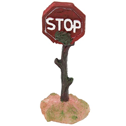 Image of HEEPDD Aquarium Warning Sign, Fish Tank Resin Landscape Decoration for Betta, 6.1x2.3x1.6 Inches