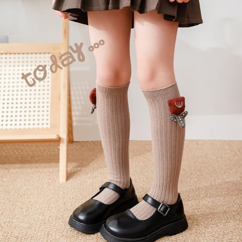 Girls Over Knees High Socks Comfortable Socks Stretch Cotton Blend Warm & Breathable Socks Kids High Elasticity Socks3