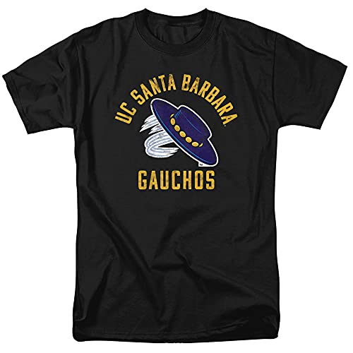 University of California Santa Barbara Official UCSB Gauchos Logo Unisex Adult T-Shirt Black Large