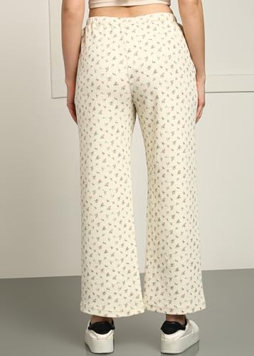Image of Alan Jones Clothing Women's Straight Fit Mid Rise Solid Stretch Waffle Straight Pants