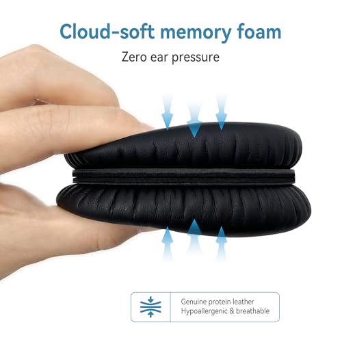 YISH Vervangende Oorkussens voor Bose QuietComfort 35: Proteïneleren Hoofdtelefoon met Traagschuim | Vervangende Pads voor Bose QC35, QC35 II, QC45, Ae2, Ae2i, Ae2w - Afbeelding 5