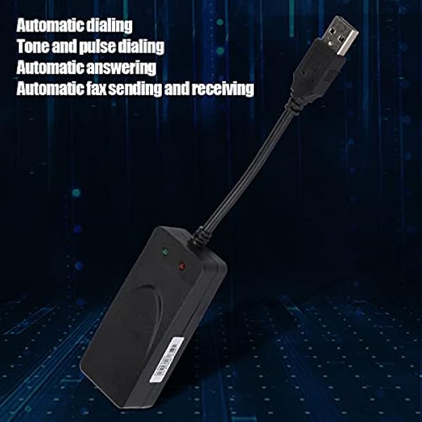 Cosiki USB 2.0 56K двухпортовый внешний модем для Vista/XP/7/8/10 - подключи и работай для домашнего офиса