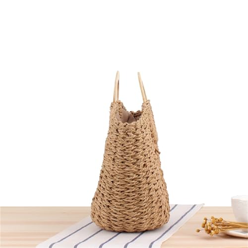Straw Handbags For Women 2025 Hand-woven Round Handle Ring Tote Retro Summer Beach Rattan Bag4