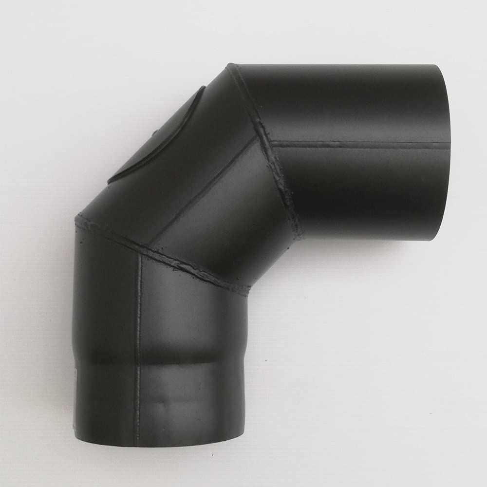 Aflex raccordo per stufa a legna - camino curva a 90° MF con ispezione (150mm)