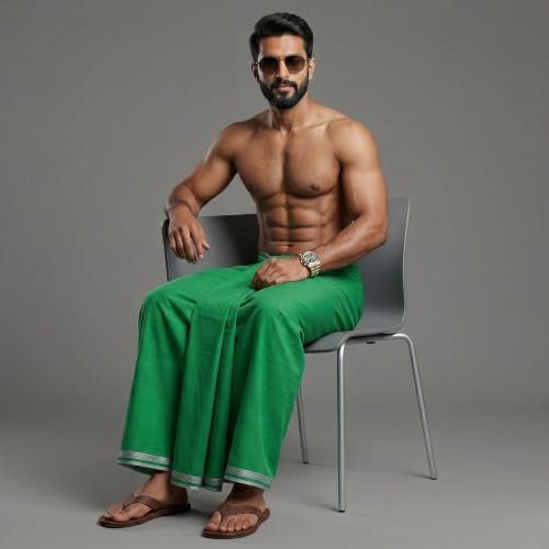 Image of Men's Cotton Lungi | Soft Breathable Wrap Around Lungi | Comfortable Daily & Home Wear for Men