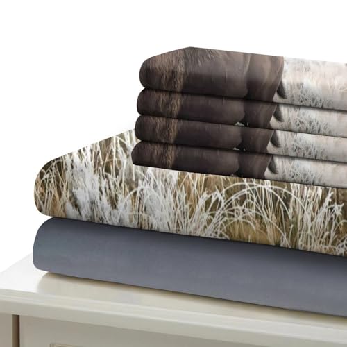 Parure de lit bison 3D housse de couette 140x200 microfibre
