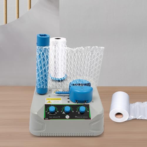 Air Cushion Machine Air Pillow Machine Inflation Speed 16.4-32.8ft/min Portable Air Cushion Wrap Machine Business Inflatable Air Packaging System for Shipping, Packing Supplies 144W