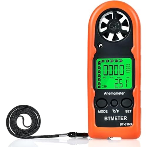 BTMETER Anemometer Handheld Wind Speed Meter BT-816B (Range: 0.2–67 MPH)
