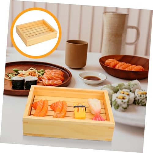 Plato de madera para sushi Cabilock bandeja para servir miniatura 6