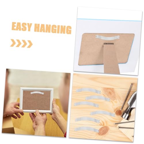 Image of 100PCS Picture Frame Clips Spring Backing Hardware for Secure Photo Hanging Effortless Installation for Home and Office Decor