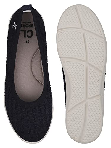 Image of Carlton London Women's Fly Knit Comfort Slip-On Ballet Flats