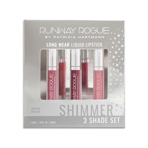 Runway Rogue Try Me x 3 Mini Long Wear Limited Edition Liquid Lipstick Set Melrose Trio (Boss Babe Call Back Trophy Wife)