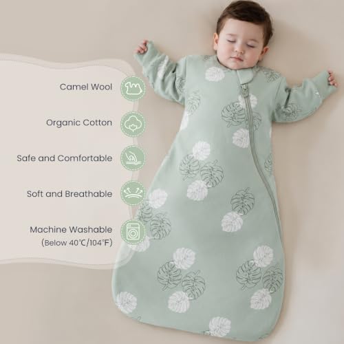 Image of Unisex Sleeping Bag for Babies and Toddlers 1.0 Tog Sleep Sack 18-36 Months, Newborn Sleep Sack, Wearable Blanket Baby, Sleep Sack with Sleeves, Gifts for Baby